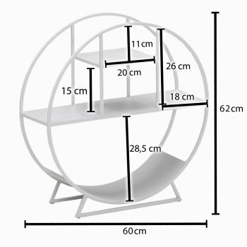 ronde decoratieve kast wit