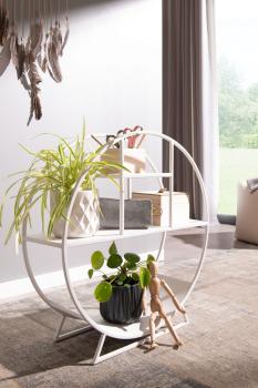 ronde decoratieve kast wit