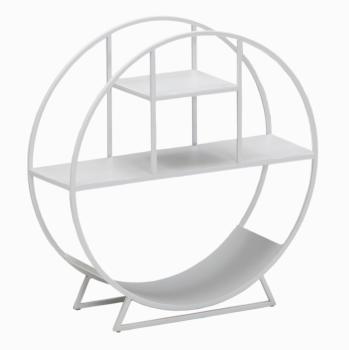 ronde decoratieve kast wit