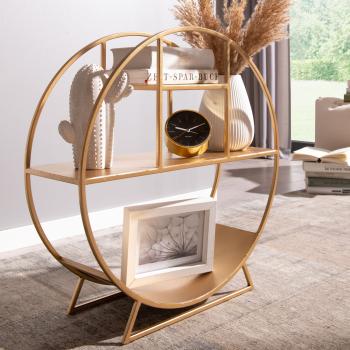 ronde decoratieve kast goud 