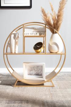 ronde decoratieve kast goud 