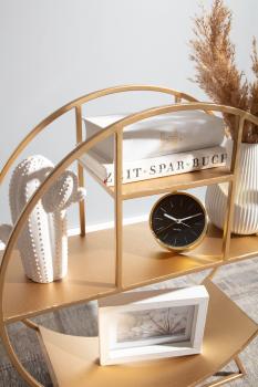 ronde decoratieve kast goud 