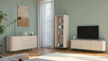 Dressoir cashmere beige 2drs en 3 laden 180 cm