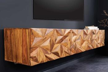 zwevend tv meubel sheesham hout 160 cm