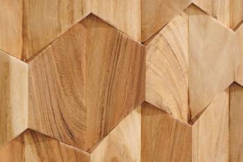 Zwevend tv meubel 3D acaciahout 160 cm