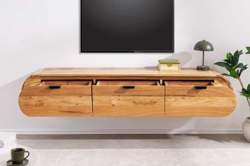 Zwevend organisch tv meubel acaciahout 160 cm