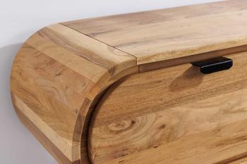 Zwevend organisch tv meubel acaciahout 160 cm