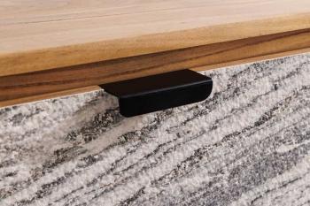 Zwevend organisch tv meubel acaciahout steenfineer 160 cm