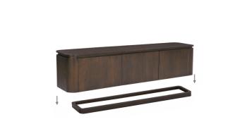 Zwevend tv meubel basalt bruin 180 cm