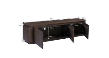 Zwevend tv meubel basalt bruin 180 cm