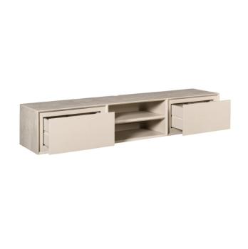 zwevend tv meubel zandbeige 160 cm