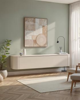 Zwevend tv meubel cashmere beige 180 cm