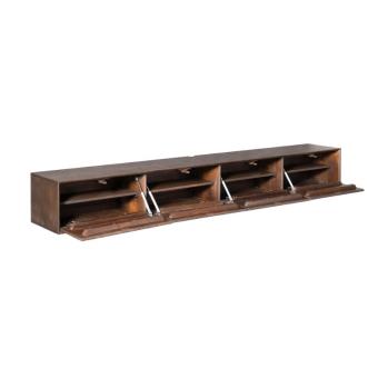 Zwevend tv meubel stripe donkerbruin 240 cm