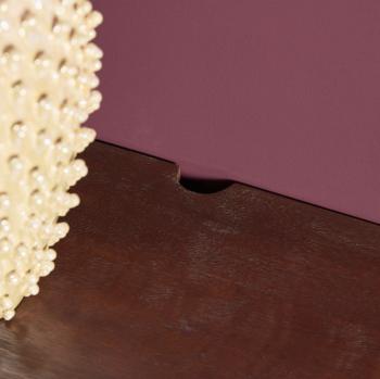 zwevend tv meubel donkerbruin mangohout 280 cm