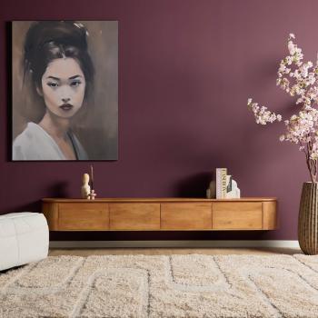 Hangend design TV meubel mangohout 240cm