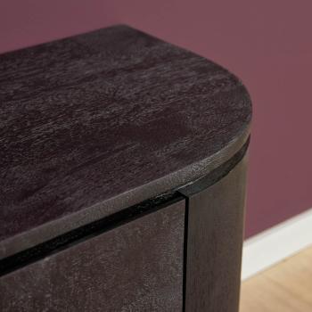 Zwevend tv meubel zwart mangohout 160 cm