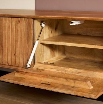 Zwevend tv meubel naturel bruin 120 cm