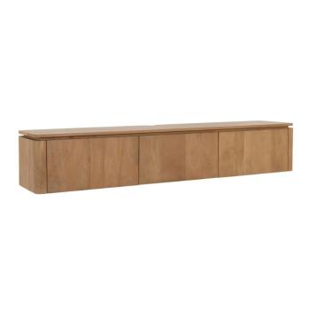 Zwevend tv meubel naturel bruin mangohout 165 cm