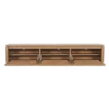 Zwevend tv meubel naturel bruin mangohout 165 cm
