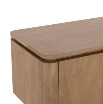 Zwevend tv meubel naturel bruin mangohout 165 cm