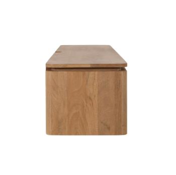 Zwevend tv meubel naturel bruin mangohout 165 cm