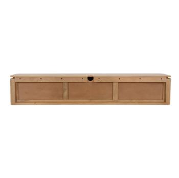 Zwevend tv meubel naturel bruin mangohout 165 cm