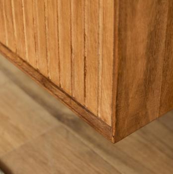 Zwevend tv-meubel naturel bruin mangohout 280 cm