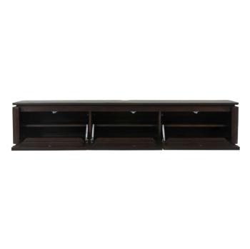 Zwevend tv meubel donkerbruin mangohout 165 cm