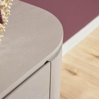 Zwevend tv meubel taupegrijs mangohout 240 cm