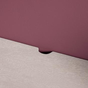 Zwevend tv meubel taupegrijs mangohout 240 cm