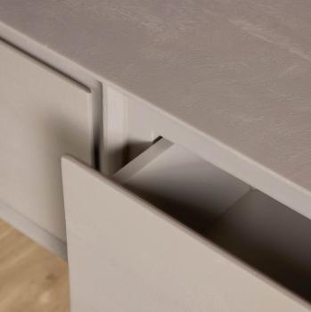 zwevend tv meubel taupegrijs 280 cm