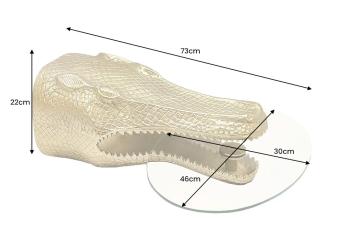 Hangende bijzettafel krokodil goud 61 cm